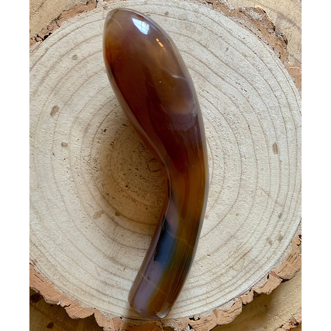 Agate Curved Yoni Wand