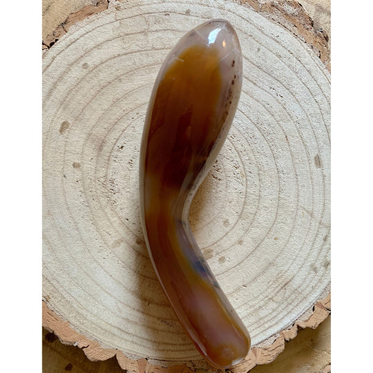 Agate Curved Yoni Wand