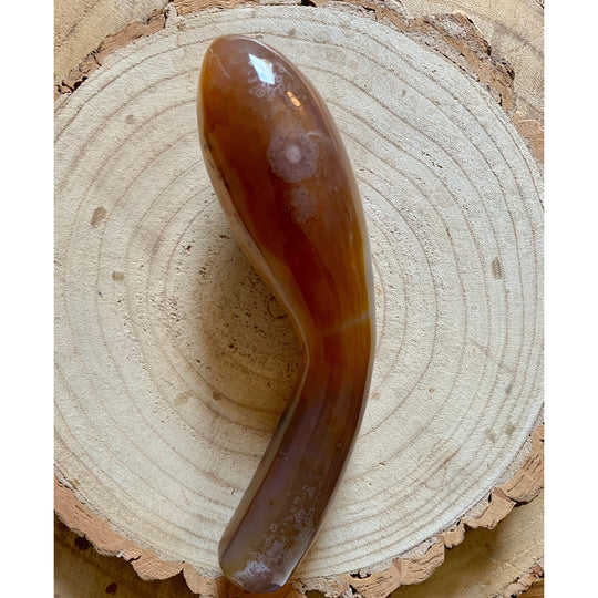 Agate Curved Yoni Wand