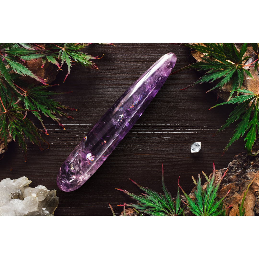 Amethyst Crystal Yoni Wand