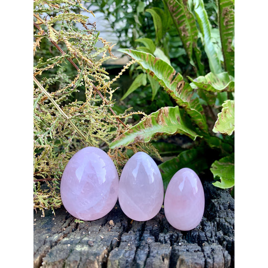 Undrilled Roze Quartz Yoni Eggs