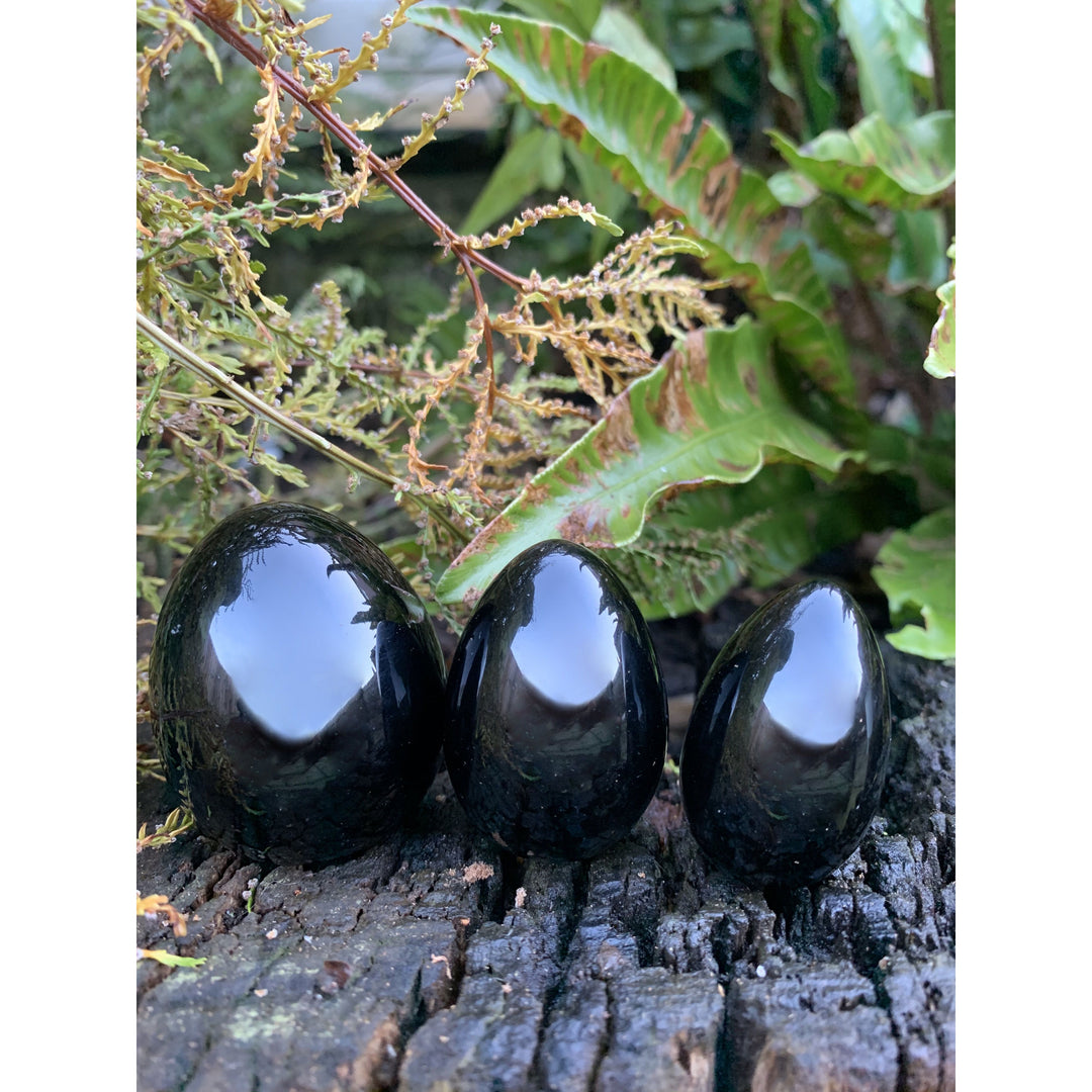 Jet Black Yoni Eggs Undrilled