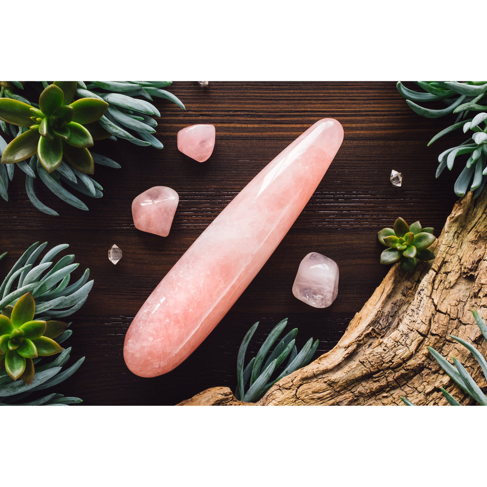 Large Rose Quartz Yoni Wand