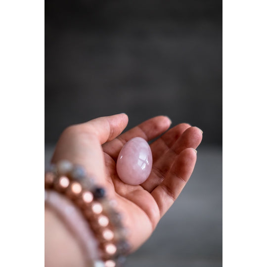 Undrilled Roze Quartz Yoni Eggs