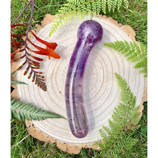 beautiful Curved amethyst G-spot wand