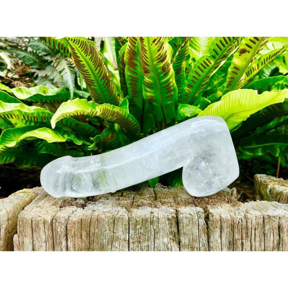 Penis Shaped Clear Quartz Crystal Dildo