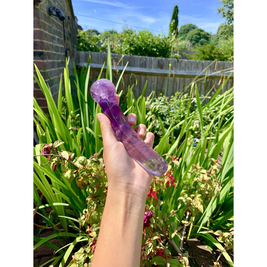 amethyst G-spot crystal dildo 