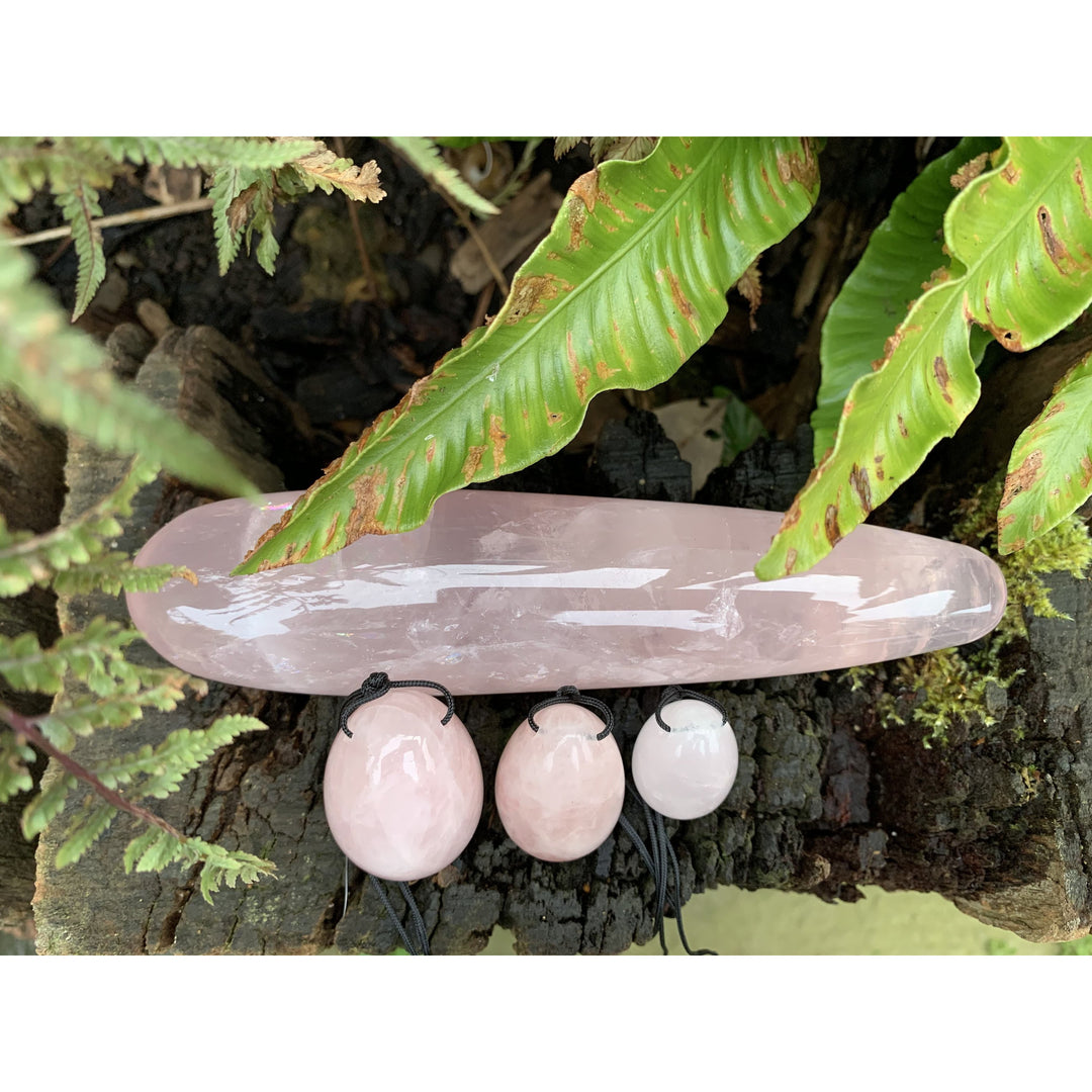 Rose Quartz Yoni Set