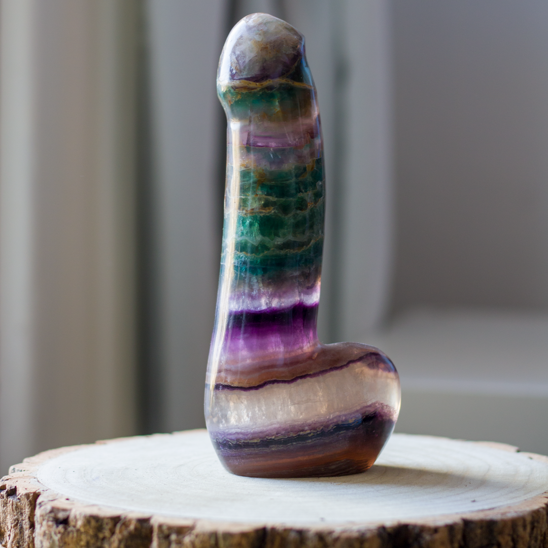 Fluorite large crystal dildo 